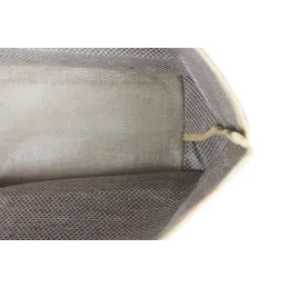 Sac à bûches en jute naturel et brun