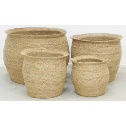 Maxi Cache-pots en jonc