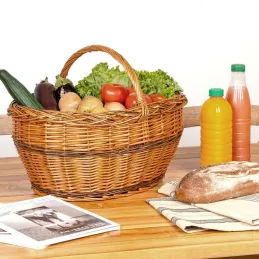 Panier Lucette en osier buff