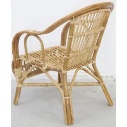 Fauteuil en poelet naturel