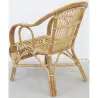 Fauteuil en poelet naturel