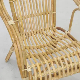 Fauteuil en poelet naturel