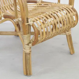 Fauteuil en poelet naturel