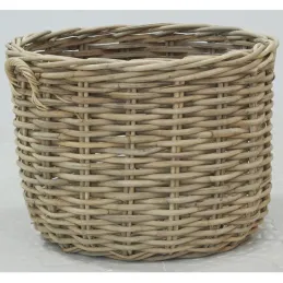 Cache-pots en poelet fendu sable (lot de 2)