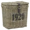 Coffre en poelet gris et cuir 1920
