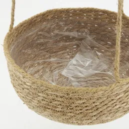 Suspension 3 pots en jonc naturel