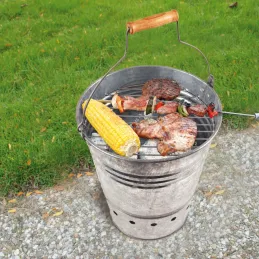 Seau barbecue en métal