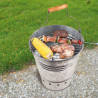 Seau barbecue en métal