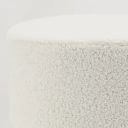 Tabouret en bouclette pied bois
