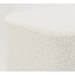 Tabouret carré enfant en coton bouclettes