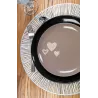 Assiettes en porcelaine noire (lot de 6)