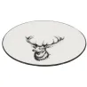 Vaisselle Cerf en porcelaine blanche et noire (lot de 6)