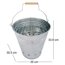 Seau barbecue en métal