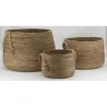 Cache-pots boules en abaca (lot de 3)