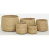 Cache-pots ronds en jonc (lot de 5)