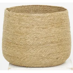 Cache-pots ronds en jonc (lot de 5)