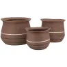 Cache-pots en jonc marron (lot de 3)