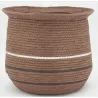 Cache-pots en jonc marron (lot de 3)