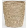 Lot 2 coffres + 1 poubelle en jonc naturel