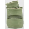 Cache-pots  en jonc vert (lot de 2)