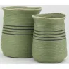 Cache-pots  en jonc vert (lot de 2)