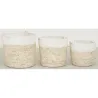 Corbeilles en maïs et coton (lot de 3)