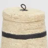 Coffres de rangement en maïs naturel et noir (lot de 3)