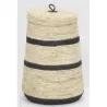 Coffres de rangement en maïs naturel et noir (lot de 3)