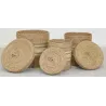 Boîtes de rangement en maïs naturel et blanc (lot de 3)