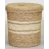 Boîtes de rangement en maïs naturel et blanc (lot de 3)