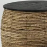 Poufs coffres en abaca et bois (lot de 2)