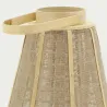 Lanterne bois et jute naturel