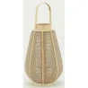 Lanterne bois et jute naturel