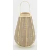 Lanterne bois et jute naturel