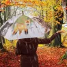 Grand parapluie bois et métal toile polyester