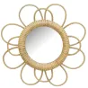 Miroir en rotin fleur 31 cm