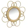 Miroir en rotin fleur 31 cm