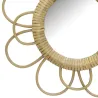 Miroir en rotin fleur 31 cm