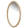 Miroir ovale en bois naturel