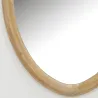 Miroir ovale en bois naturel