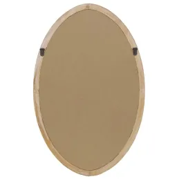 Miroir ovale en bois naturel