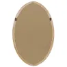 Miroir ovale en bois naturel