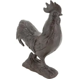 Coq en fonte marron