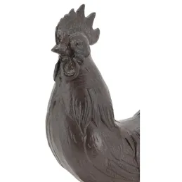 Coq en fonte marron