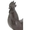 Coq en fonte marron