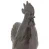 Coq en fonte marron
