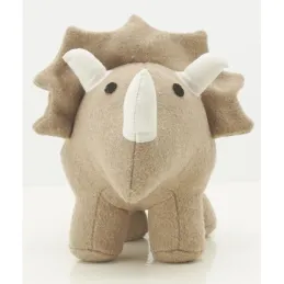 Cale-porte dinosaure en coton beige