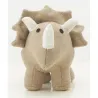 Cale-porte dinosaure en coton beige