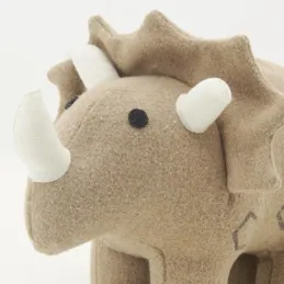 Cale-porte dinosaure en coton beige
