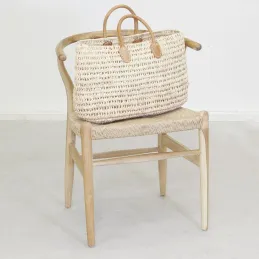 Chaise Ming en teck naturel et synthétique - outdoor